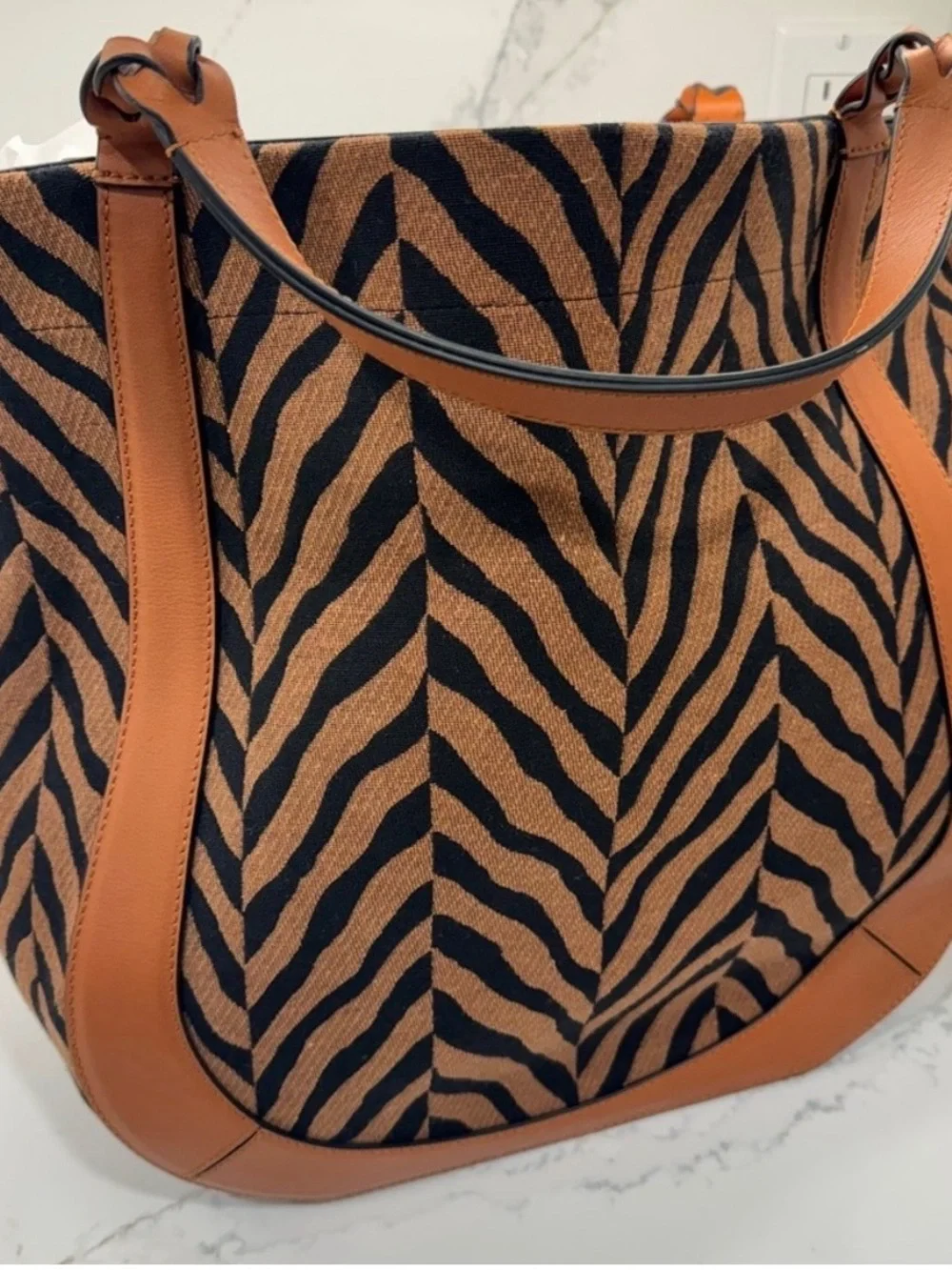 Ulla Johnson Albers Tiger Canvas Tote Bag